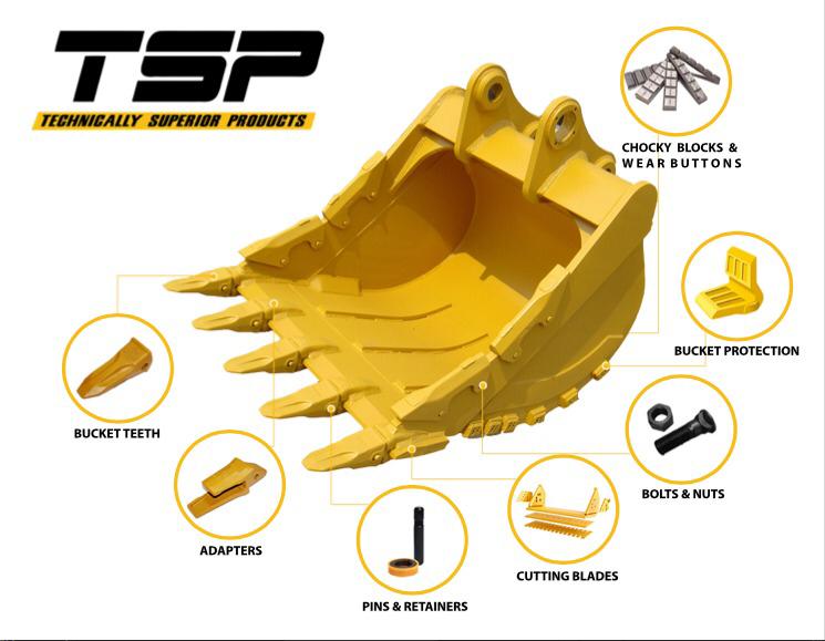 TSP Group product offering overview: cutting edges, bucket protection and wear parts